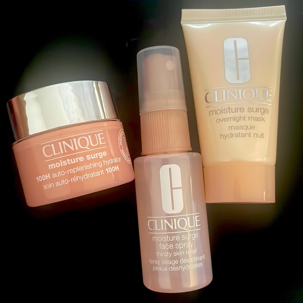 Clinique “Moisture Surge” skincare makeup cosmetics bundle gift set brand new